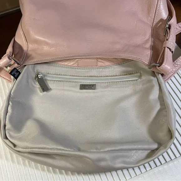 Perlina New York Pink Leather Shoulder Bag - Picture 9 of 16